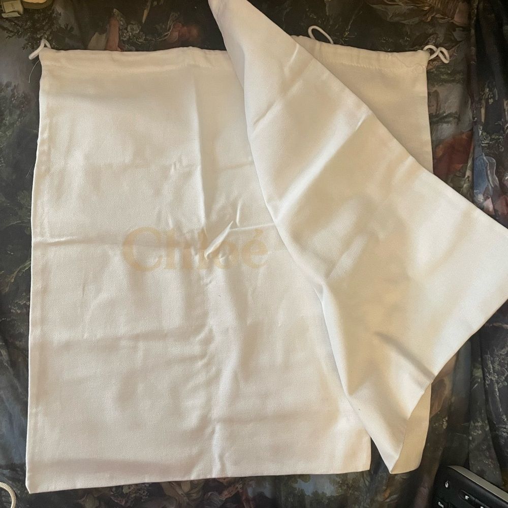 Two (2) Chloé MEDIUM White Dust Bag Medium sized 17” x 13”